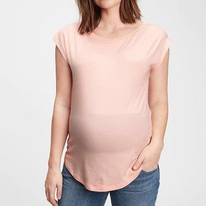 NWT GAP Maternity Dolman Cap Sleeve T-Shirt Soft Pink XXL